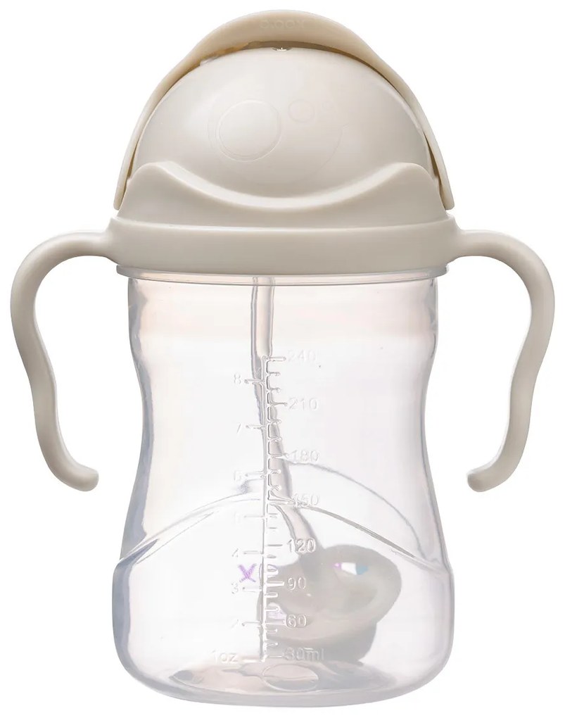 Tazza con cannuccia - beige 240 ml