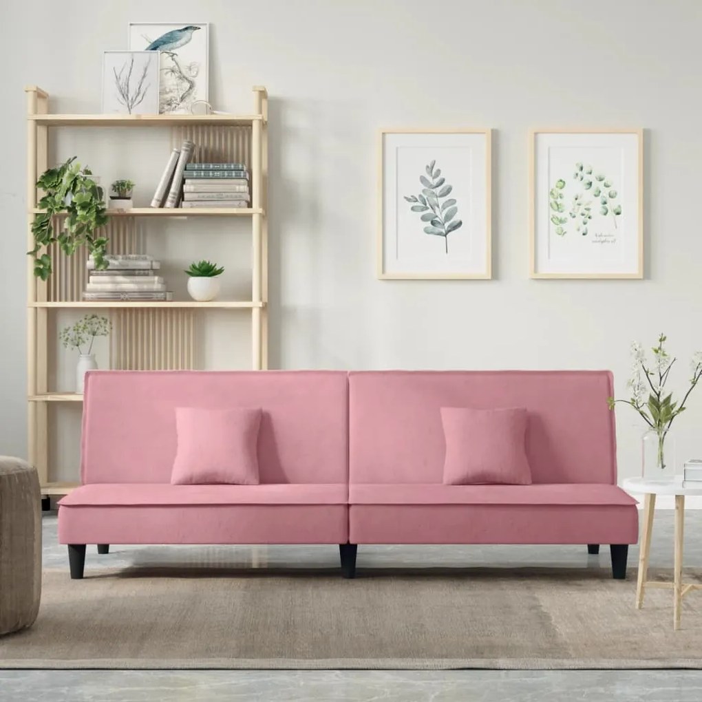 Divano Letto Rosa İn Velluto /