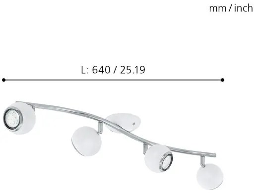 EGLO 31004 - Faretto LED BIMEDA 4xGU10/3W LED