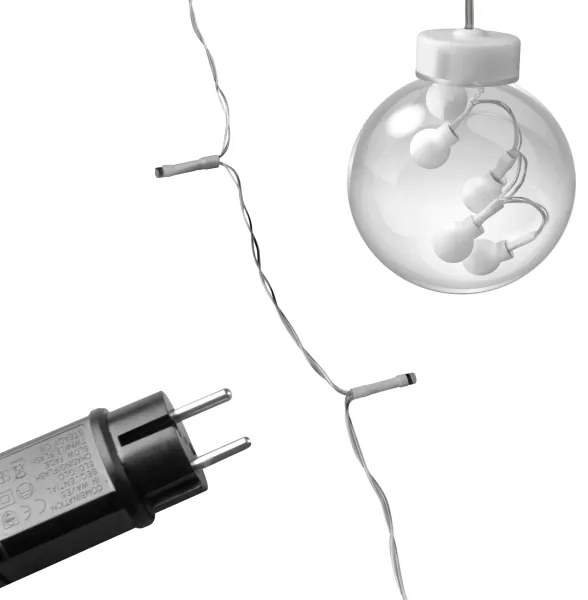 LED Tenda natalizia WISH BALLS 108xLED/8 funzioni 4,5 m bianco caldo