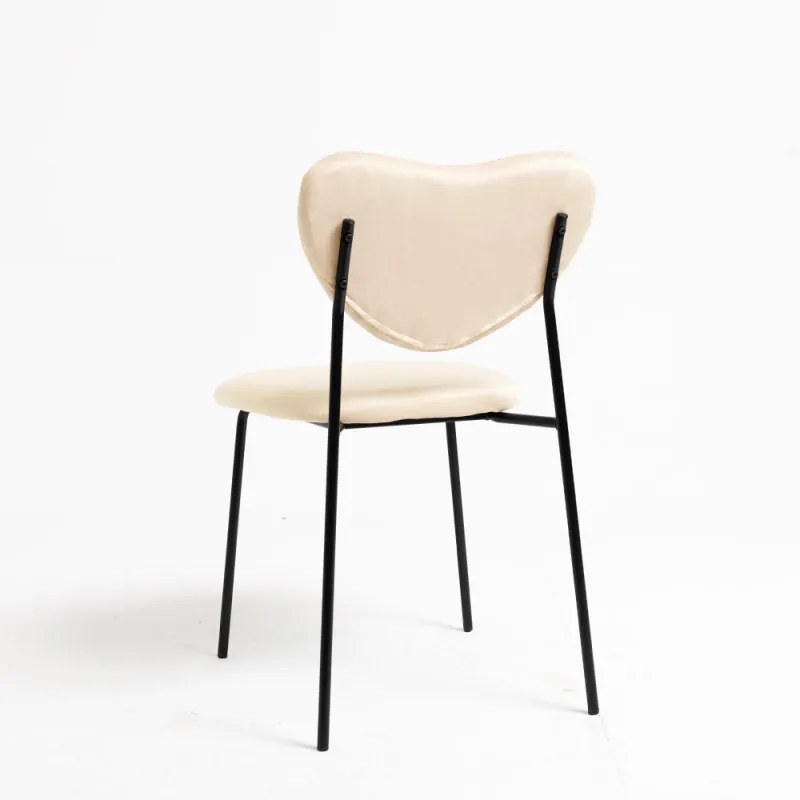 Sedie Cora Black Velluto - Beige