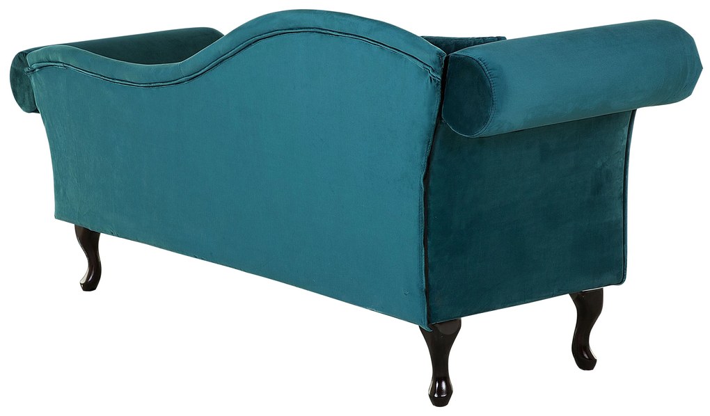 Chaise longue velluto foglia di tè sinistra LATTES Beliani
