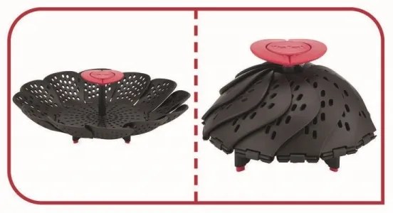 Tefal - Cestello per cottura a vapore INGENIO nero/rosso