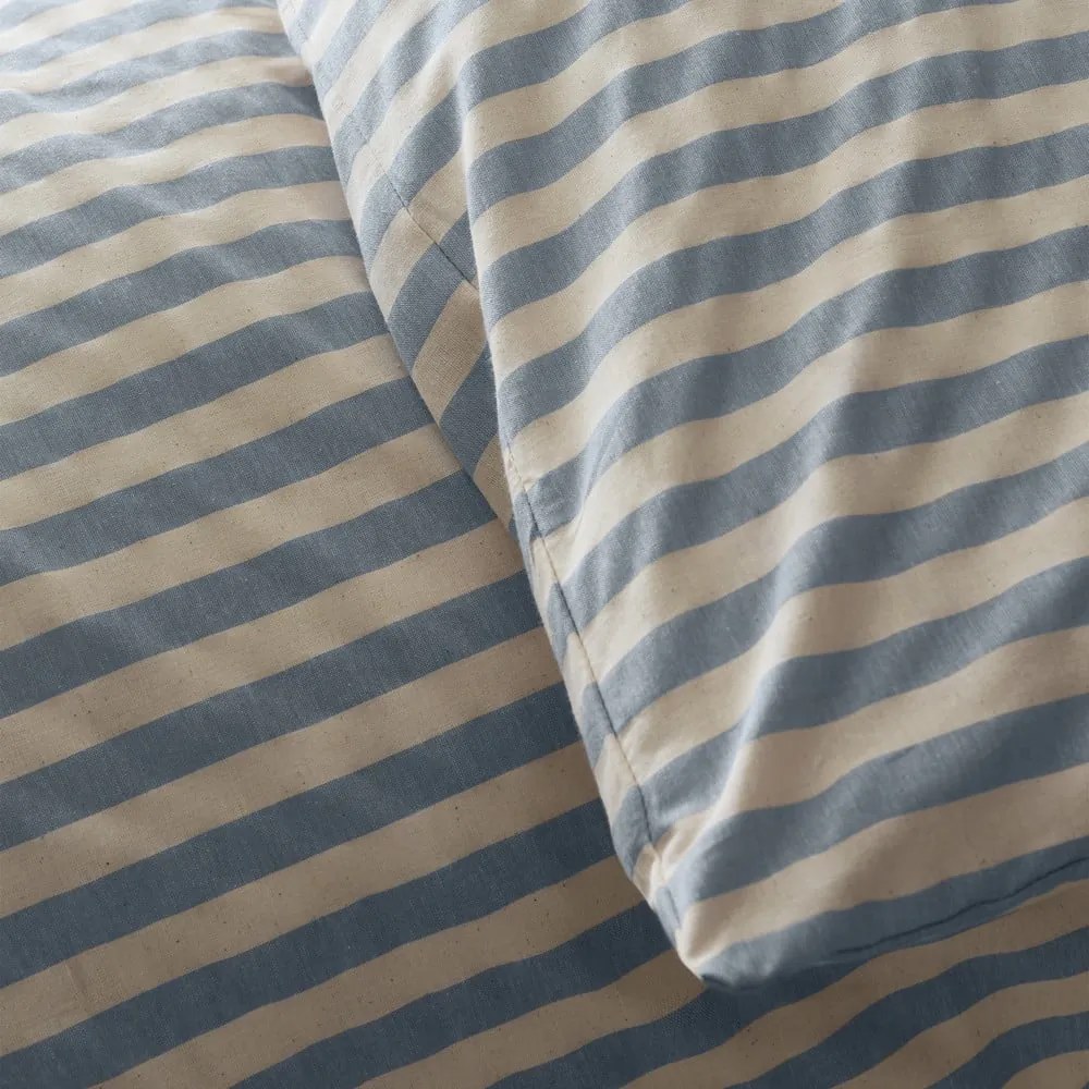 Biancheria da letto blu per letto matrimoniale/per letto esteso 230x220 cm Zanzibar Stripe – Pineapple Elephant