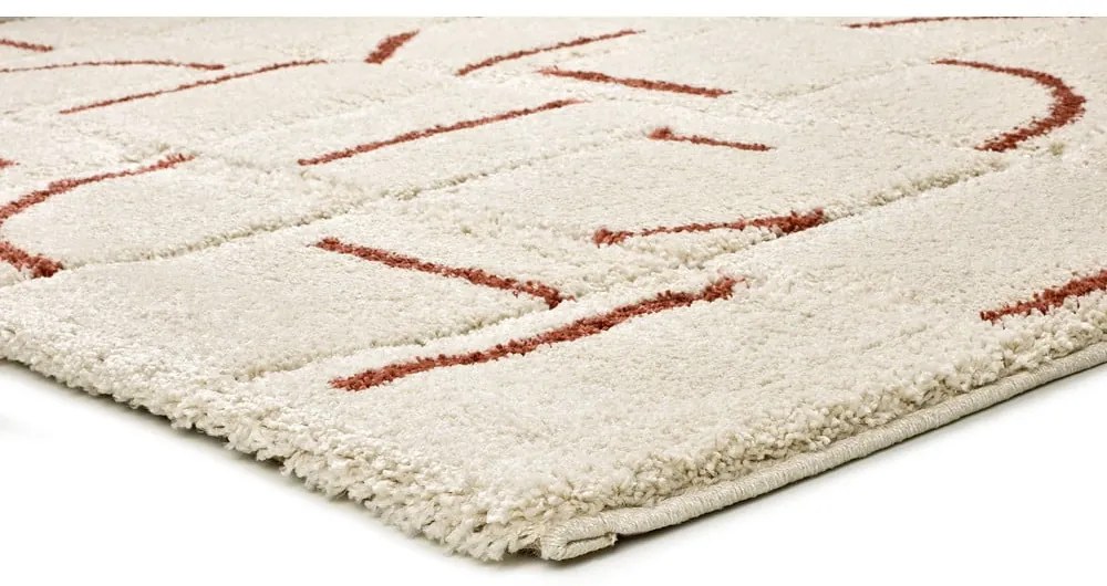 Tappeto color mattone/color crema 133x190 cm Brenda – Universal