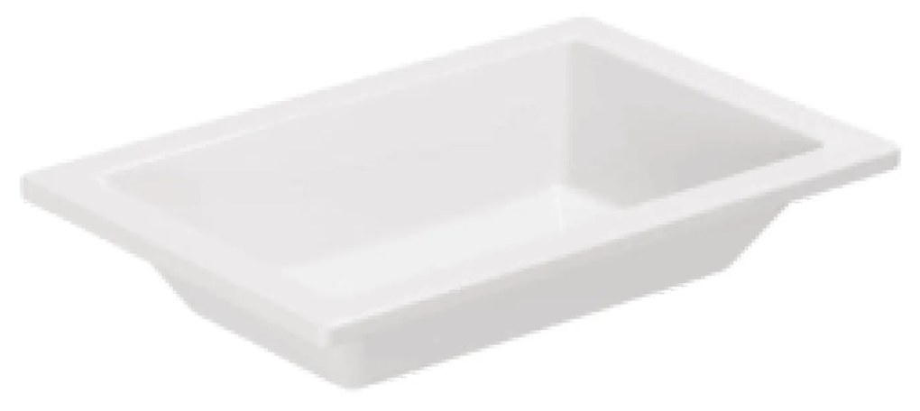 Lavabo Da Incasso 60x40 Cm Azzurra Ceramica "Thin" Bianco Lucido