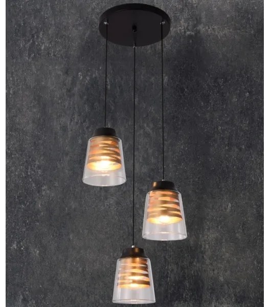 Lampadario su filo FRESNO 3xE27/60W/230V