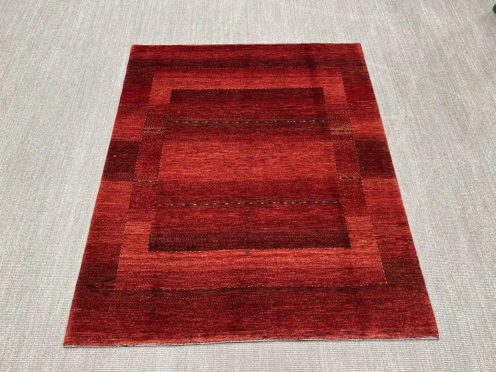 Loribaft Tappeto 190 x 160 Rosso (Iran) Annodato A Mano