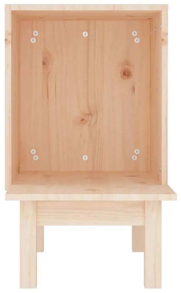 Casetta per gatti 60x36x60 cm in legno massello di pino