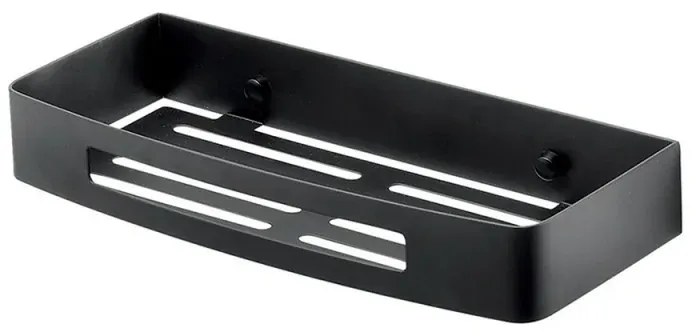 Mensola doccia portaoggetti nero opaco in acciaio inox fissaggi inclusi