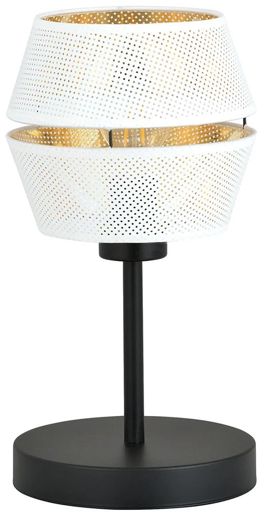 Lumetto Contemporaneo 1 Luce Enea In Metallo Bianco E Oro