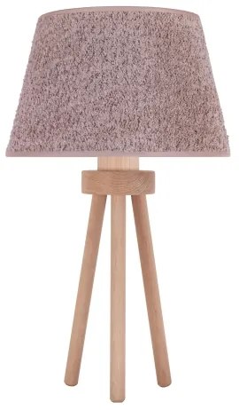 Duolla - Lampada da tavolo BOUCLE 1xE27/15W/230V diametro 28 cm marrone/legno