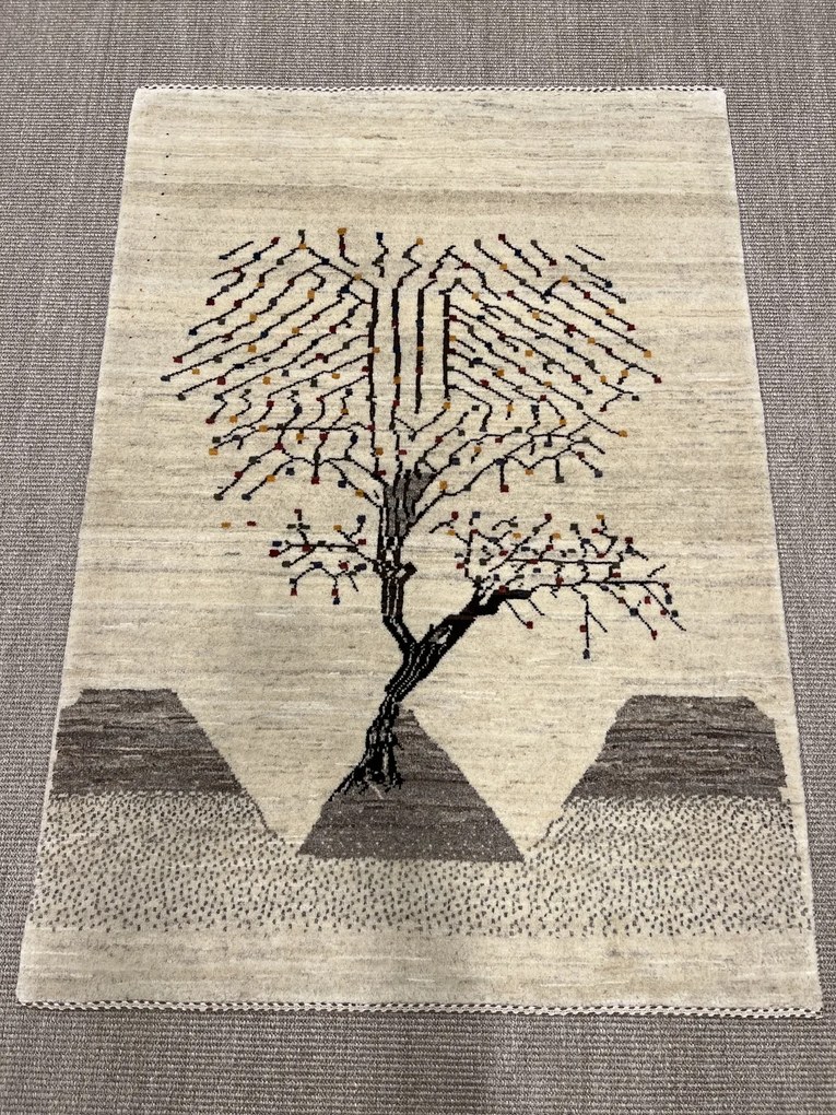 Loribaft Tappeto 140x100 Beige (Iran) Annodato A Mano