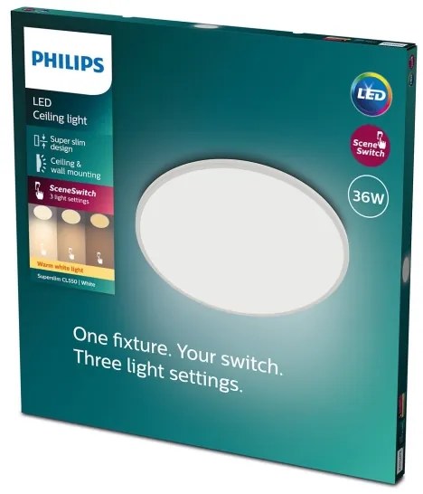 Philips - Plafoniera LED dimmerabile SUPERSLIM SCENE SWITCH LED/36W/230V