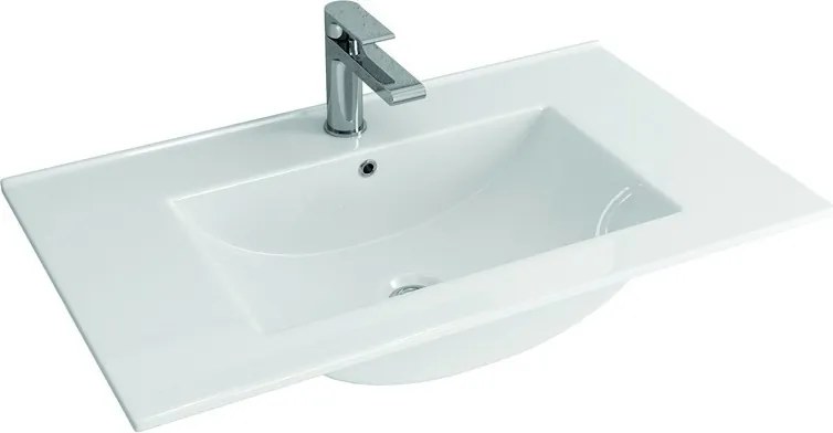 Mobile bagno sospeso 80cm con lavabo integrato e 2 cassetti TOD-80L - KAMALU