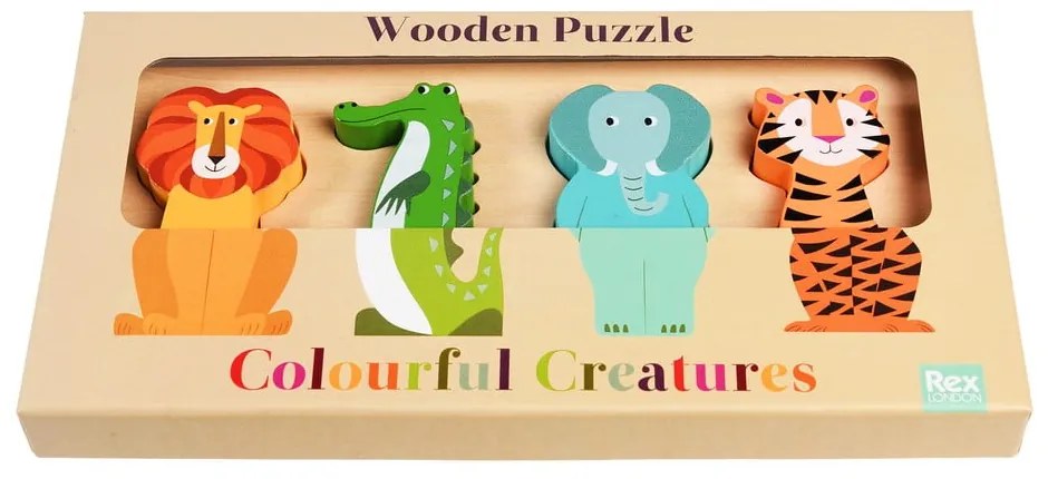 Puzzle a inserimento in legno Colourful Creatures - Rex London