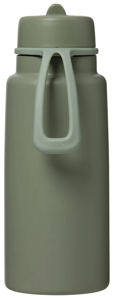 Bottiglia termica in acciaio inox con cannuccia 1l - olive