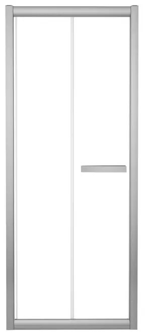 Porta doccia pieghevole Namara L 80 x H 195cm, Sp. 8 mm in vetro vetro senza finitura / trasparente profilo cromo