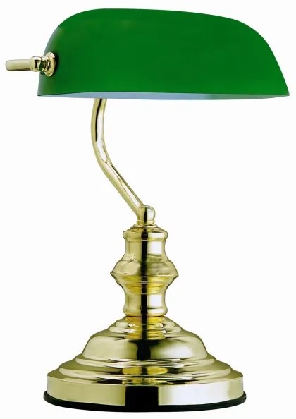 GLOBO 2491 - Lampada da tavolo ANTIQUE 1xE27/60W verde- oro