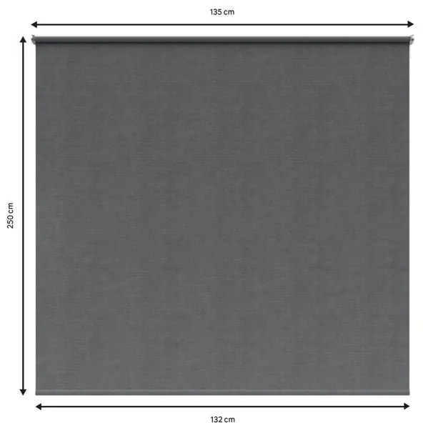 Tenda a rullo motorizzata oscurante INSPIRE Nelson grigio 135 x 250 cm