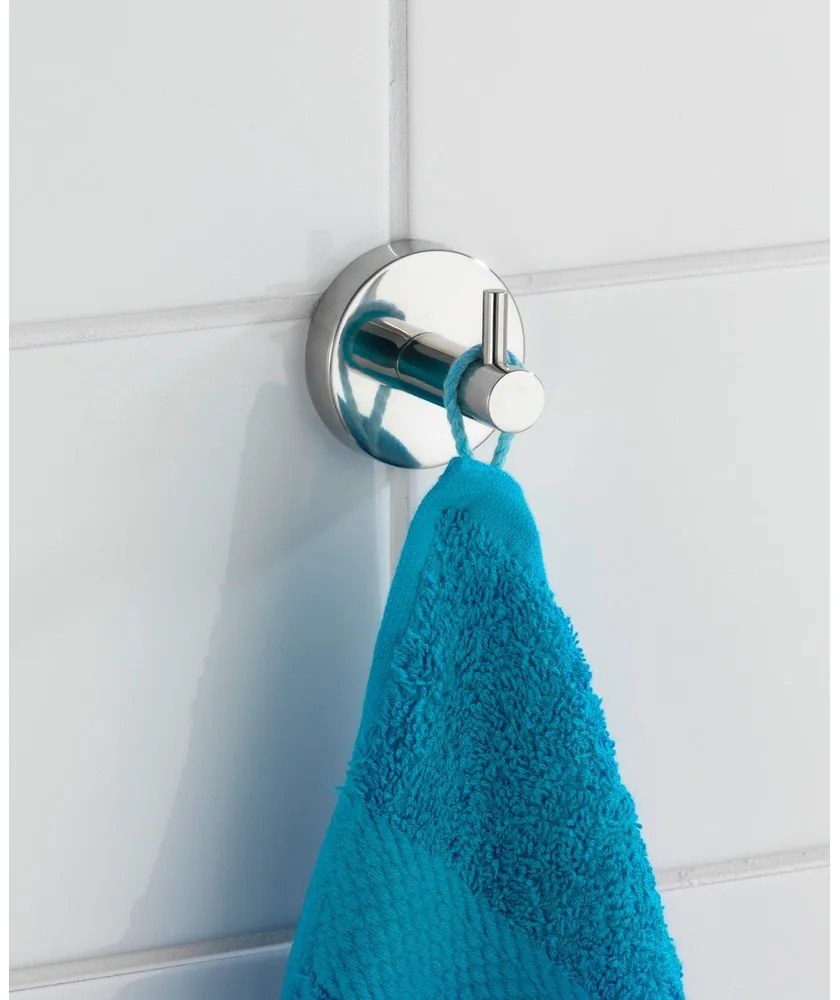 Gancio da parete in acciaio inox in argento lucido Bosio - Wenko