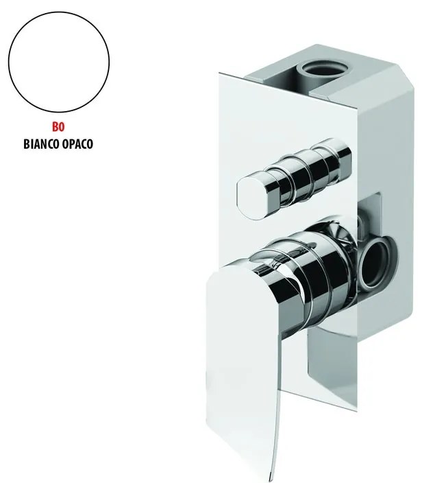 Rubinetto per doccia ad incasso monocomando Soffio bianco lucido GATTONI RUBINETTERIA