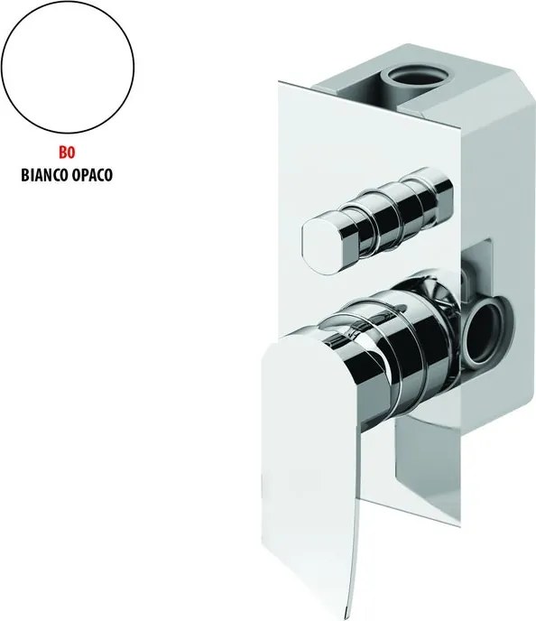 Rubinetto per doccia getto laminare cristallino ad incasso monocomando Soffio bianco lucido GATTONI RUBINETTERIA