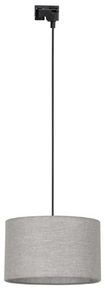 Lampadario su filo per sistema a binario TRACER 1xE27/15W/230V diametro 38 cm nero/grigio