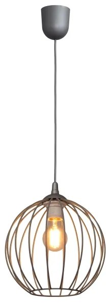 Lampadario su filo MERCURE 1xE27/15W/230V grigio