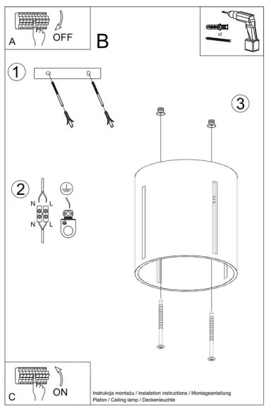 Plafoniera INEZ 1xG9/40W/230V grigio