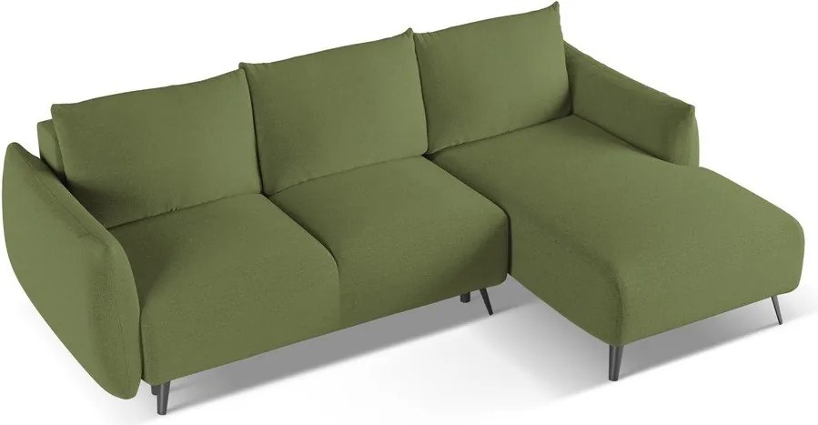 Divano angolare verde (con penisola a destra) Malie – Makamii