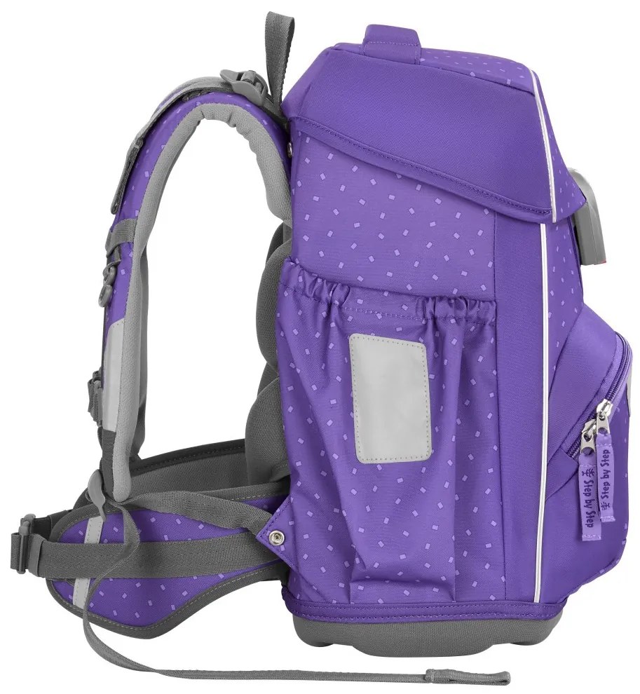 Zaino scuola Step by Step BASIS - set 4 pezzi, Purple Konfetti
