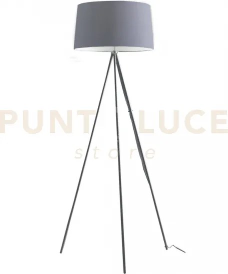 Piantana marilyn con paralume in tessuto grigia 1 luce attacco e27 ...