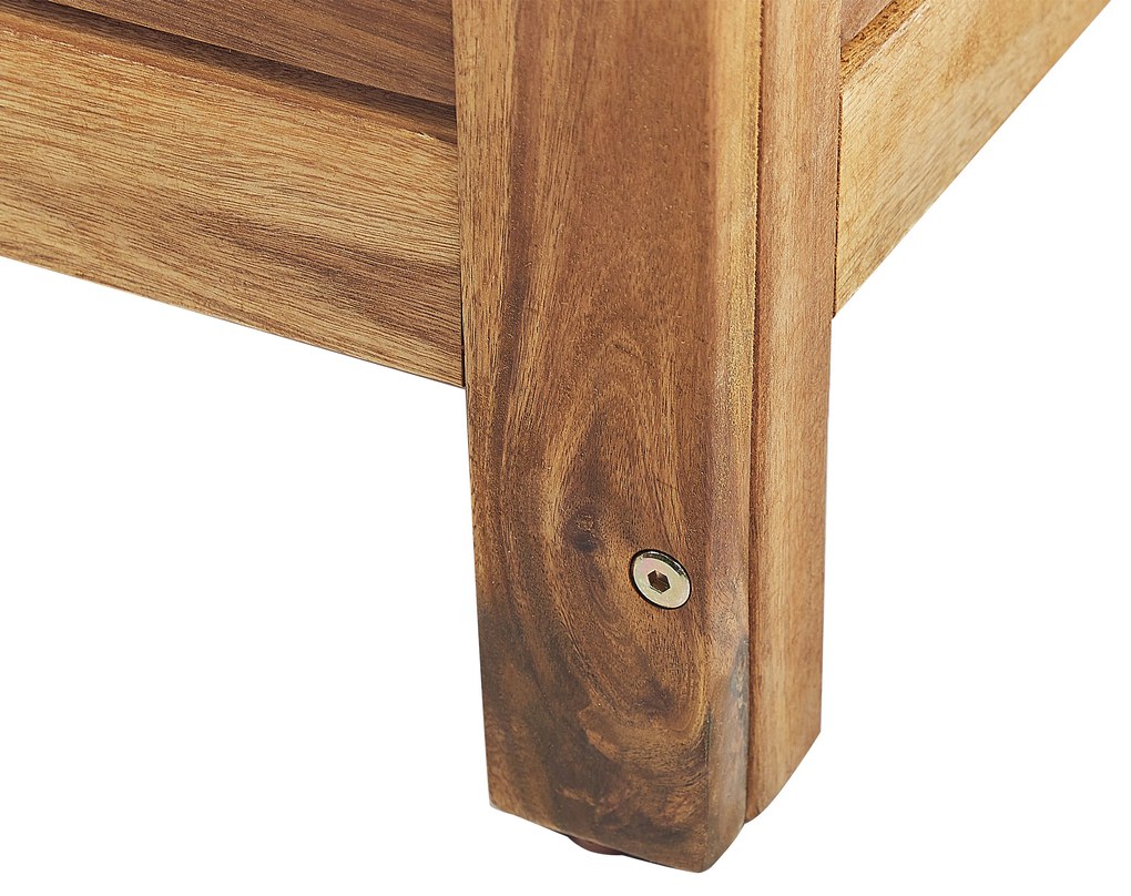 Cesta da giardino legno acacia chiaro 130 x 64 cm RIVIERA Beliani