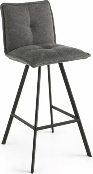 Sgabello cucina tessuto Grigio Fumo - bar SILA 2 sgabelli