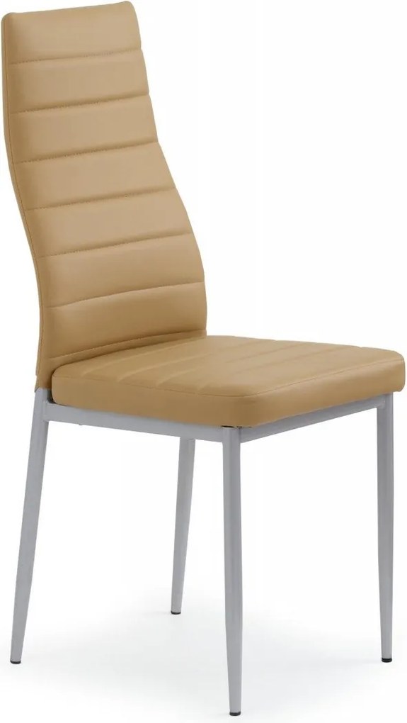 Sedia K70 in ecopelle marrone chiaro