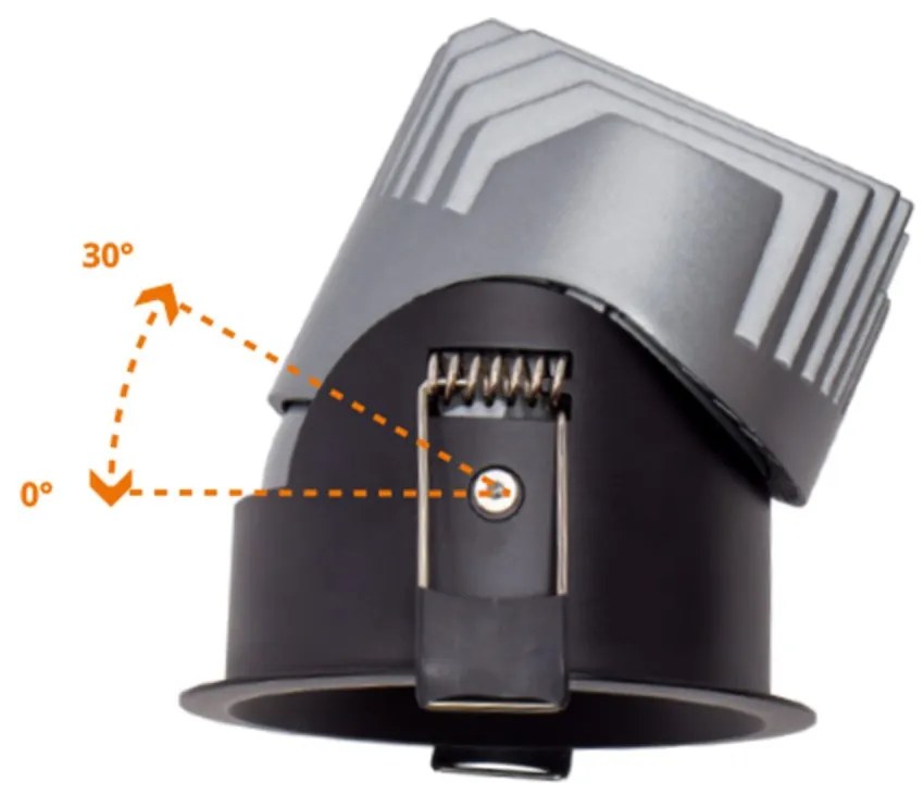Faro LED da Incasso 10W Nero Ø65mm IP65 CCT, UGR19 con driver Philips Colore Bianco Variabile CCT