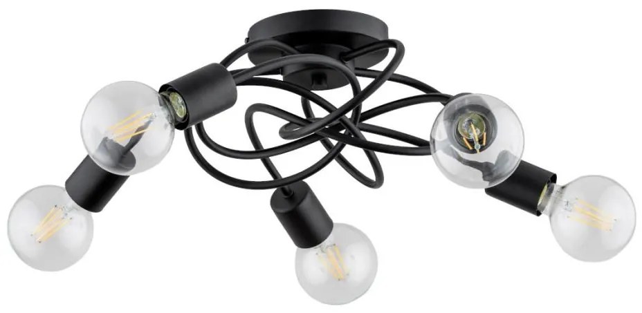 Lampadario a plafone MAXIS 5xE27/15W/230V nero