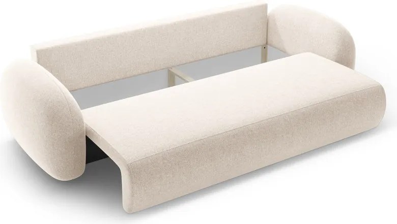 Divano color crema allungabile/con contenitore con rivestimento in ciniglia 262 cm Tonale – Cosmopolitan Design