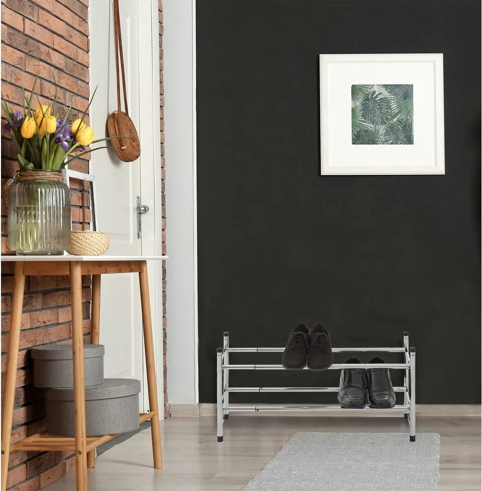 Scarpiera argentata in metallo allungabile – Premier Housewares