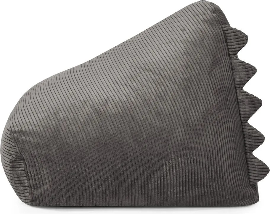 Pouf a sacco per bambini grigio scuro con rivestimento in velluto a coste Snug 80 Dragon – SLOWDOWN