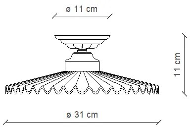 Plafoniera Classica L'Aquila Ottone E Ceramica Decorato Diam. 31Cm Luce E27