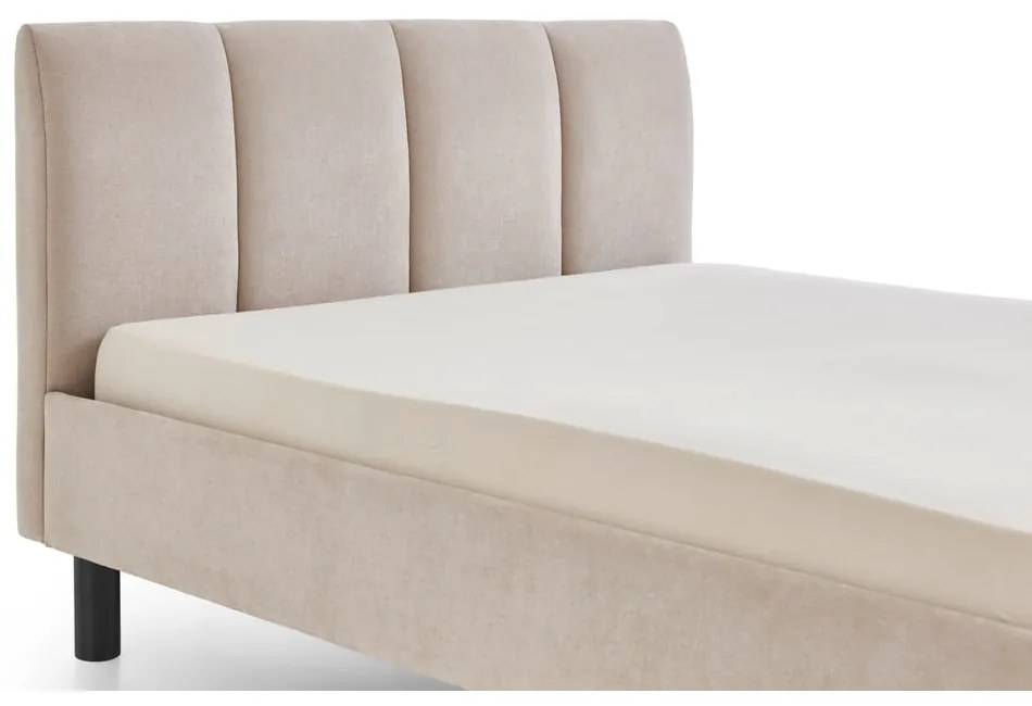 Letto matrimoniale imbottito beige rete non inclusa 140x200 cm Joker – Meise Möbel
