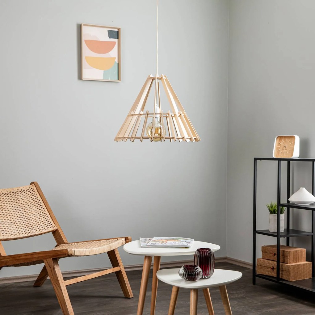 Envostar Lohr sospensione, legno, conica Ø 53cm