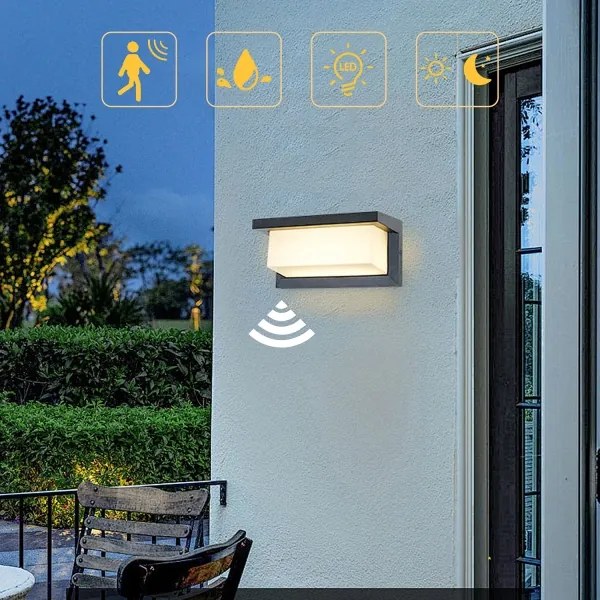 Brilagi-LED Applique da esterno con sensore BRICKY LED/12W/230V antracite IP54