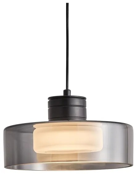 Lampadario LED a sospensione con filo LED/8W/230V 3000K nero/fumé pr. 20 cm