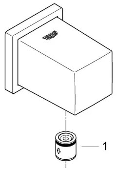 GROHE 27704000 - Gomito da parete EUPHORIA CUBE 12” cromo lucido