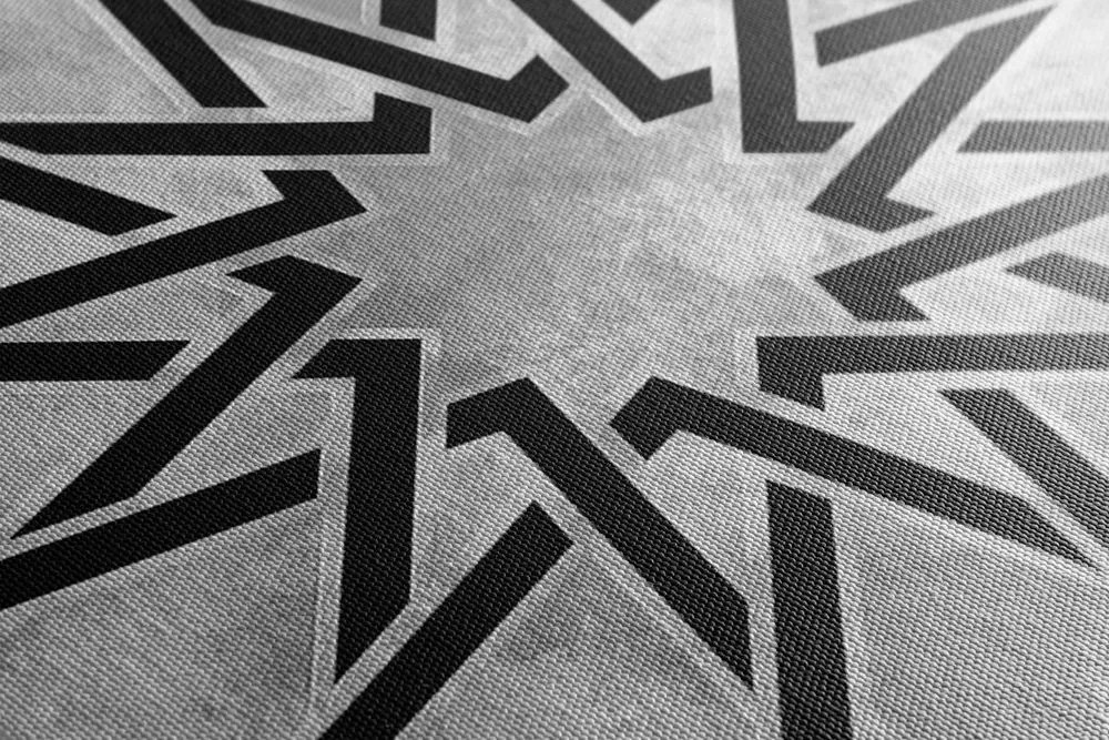 Quadro su tela – Mosaico orientale in bianco e nero