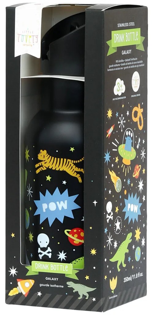 A Little Lovely Company - borraccia in acciaio inox, 350 ml - spazio