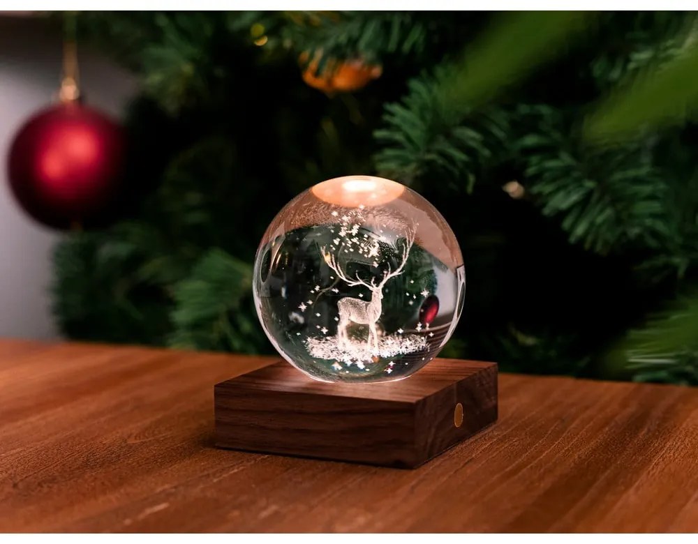 Decorazione luminosa marrone scuro con ricarica USB Amber – Gingko